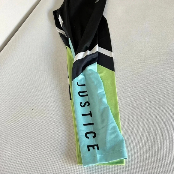 Justice Girls Ankle Collection X Color Blocked Leggings Size Small (7/8) Black - Picture 12 of 12